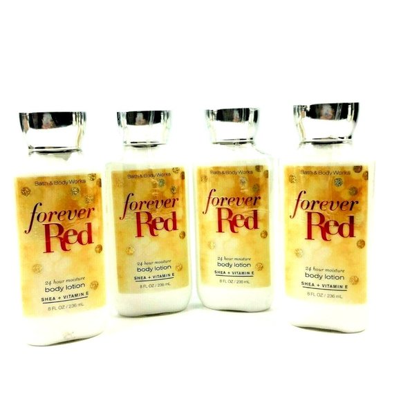Bath And Body Works Forever Red Body Lotion 8oz 4 Pack